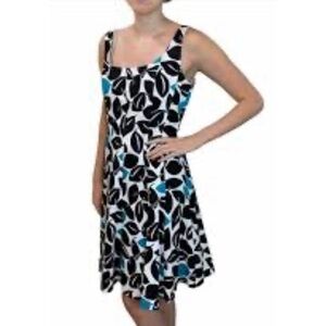Nine West Leaf Print Sun Dress